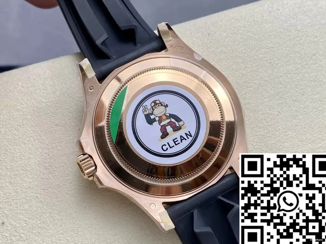 M126655-0002 Black Rose Dial Gold Factory Master Rolex Yacht Clean 0217